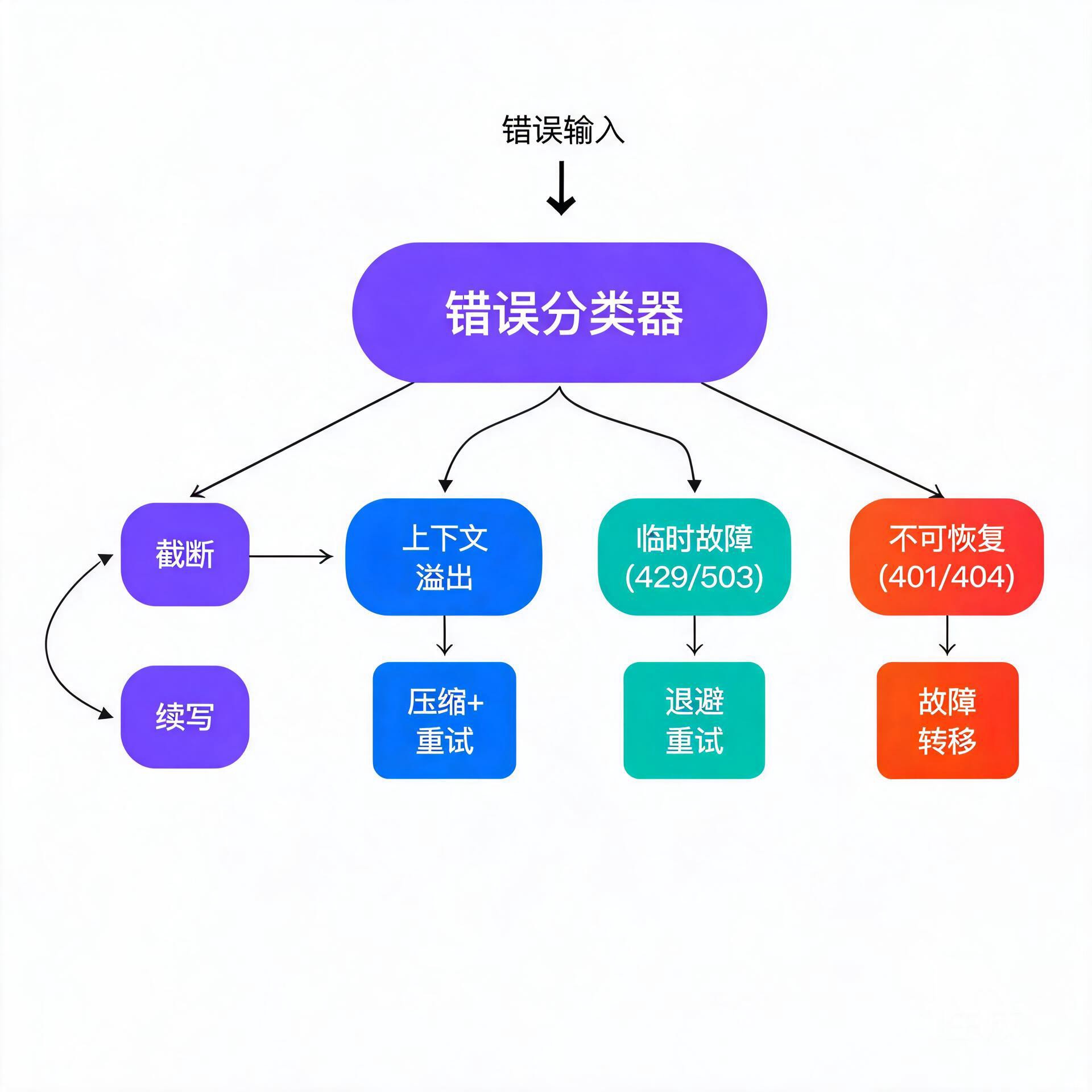 错误分类与四条恢复策略